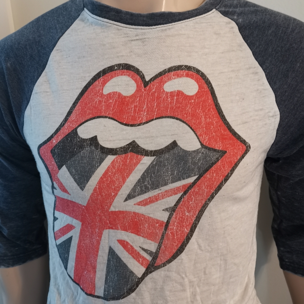 💎Jack of All Trades Rolling Stones 3/4 Sleeve Band Tee 🌹